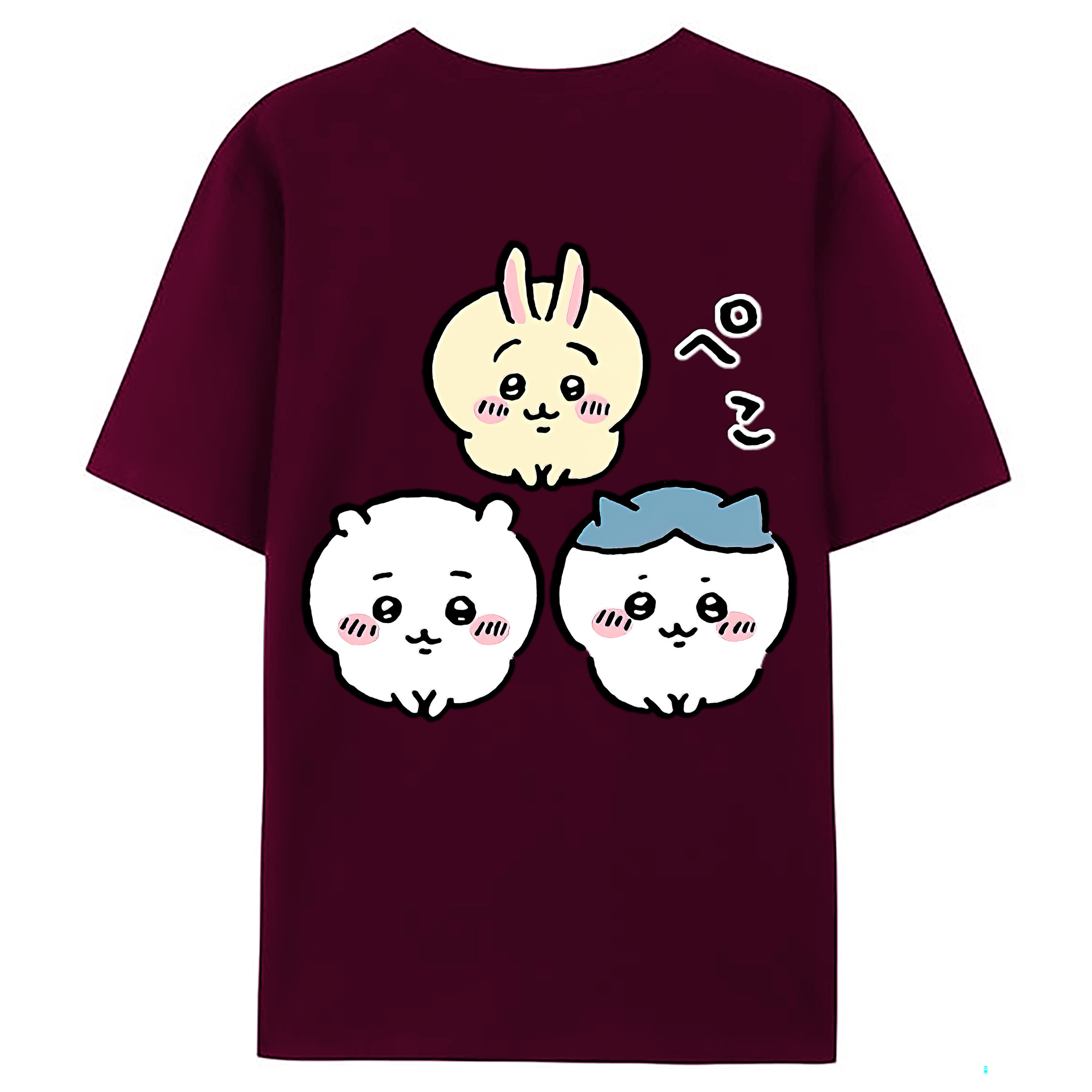 （画像用） ちいかわ うさぎ Chii-kawa usagi レディース半袖Tシャツ(バックプリント)